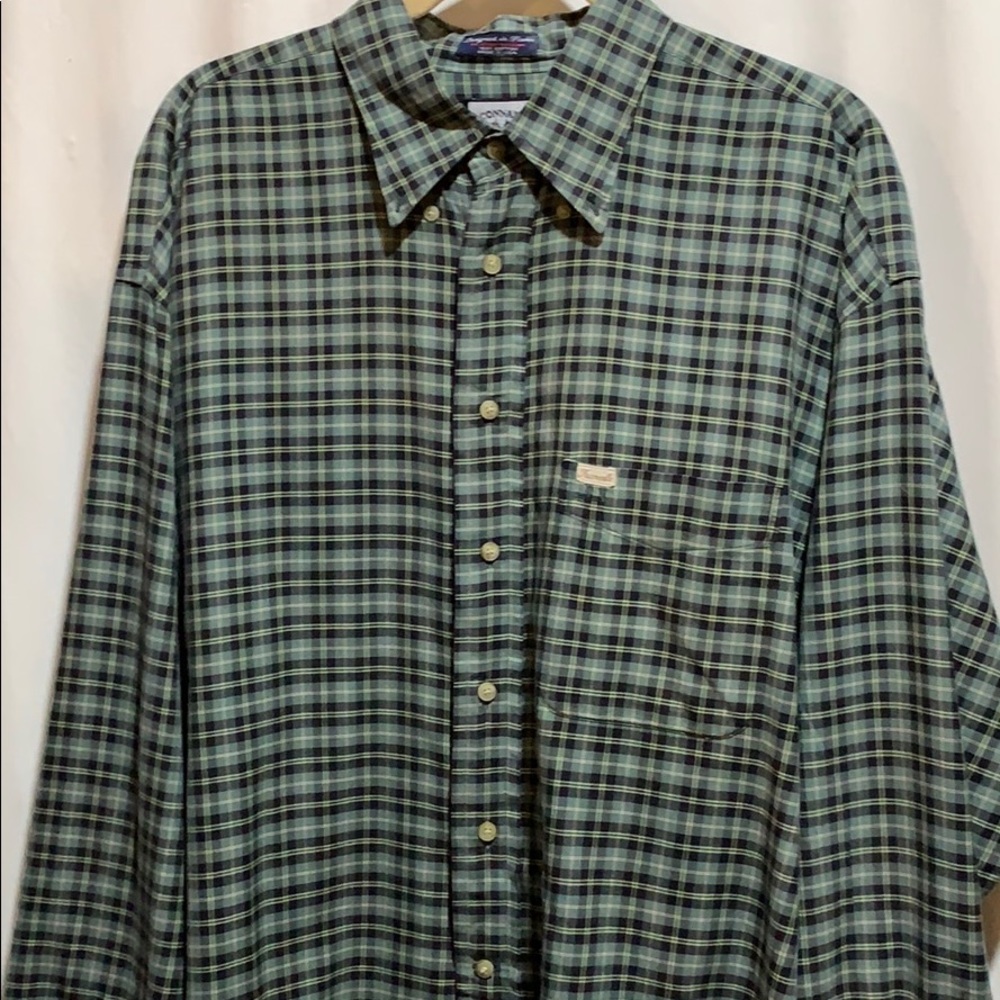 COPY - FANCONNABLE SPORT SHIRT XXL MOSS GREEN/BLK PLAID